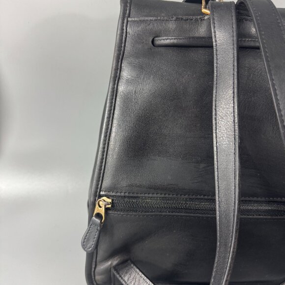 Vintage Coach 9791 Drawstring Leather Daypack Backpack - Picture 6 of 15